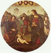 Pietro Perugino Christi Geburt, Tondo France oil painting artist